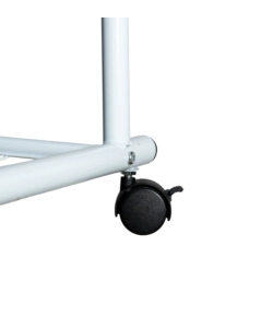 STENDER APPENDIABITI DOPPIO ESTENSIBILE BELLAHOME CON RUOTE IN METALLO BIANCO 45X90X104/170 CM