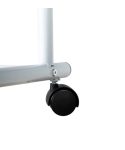 STENDER APPENDIABITI DOPPIO ESTENSIBILE BELLAHOME CON RUOTE IN METALLO BIANCO 45X90X104/170 CM