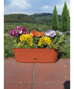 FIORIERA ETIKA CM 38 C/SOTTOVASO TERRACOTTA