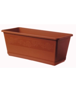 FIORIERA BALCONELLA CM 40 C/SOTTOVASO TERRACOTTA