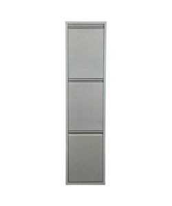 MOBILECO 3 SECCHI 18 LITRI ACCIAIO GRIGIO, 34X25X136 CM