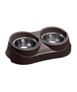 PORTACIOTOLE E CIOTOLE PER CANI E GATTI "DUO FEED 01", 38,5X20X9 CM - FERPLAST