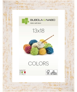CORNICE IN LEGNO COLORE BIANCO "ANDY" - 13 x 18 CM
