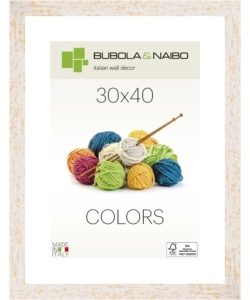 CORNICE IN LEGNO COLORE BIANCO "ANDY" - 30 x 40 CM