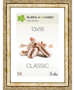 CORNICE IN LEGNO COLORE ARGENTO "CLAUDIA" - 13 x 18 CM