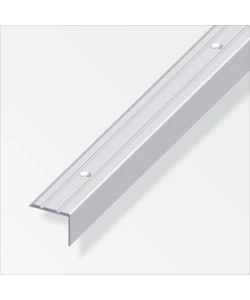 PROFILI PER SCALE 25 x 20 ALLUMINIO ARGENTO FORATO 1 METRO.