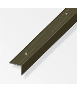 PROFILO PER SCALA 25x20 ALLUMINIO BRONZO FORATO 1 METRO.