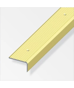 PROFILO PER SCALA  41 x 23  ALLUMINIO OTTONATO  FORATO