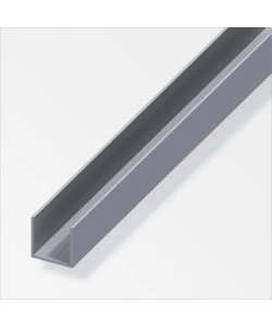 PROFILO AD "U" 7,5x1.0 ALLUMINIO NATURALE - 1 METRO.