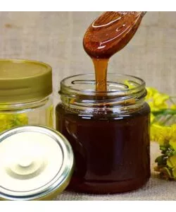 BARATTOLO IN VETRO PER MIELE 250 GR