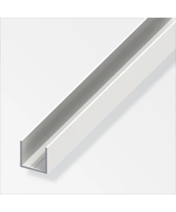 PROFILO AD "U" 23,5 ALLUMINIO BIANCO - 1 METRO.