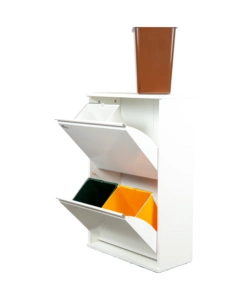 MOBILECO LEGNO 4 SECCHI 18 LITRI BIANCO