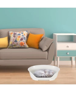 CUCCIA DA INTERNO PER CANI E GATTI "SIESTA DELUXE 2" BIANCO, 49X36X17,5 CM - FERPLAST