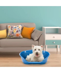 CUCCIA DA INTERNO PER CANI E GATTI "SIESTA DELUXE 4" BLU, 61,5X45X21,5 CM - FERPLAST
