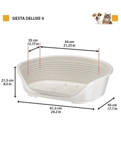 CUCCIA DA INTERNO PER CANI E GATTI FERPLAST "SIESTA DELUXE 4" TORTORA 61,5X45X21,5 CM