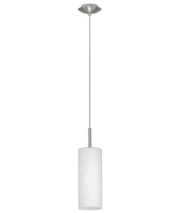 LAMPADA A SOSPENSIONE "TROY3" VETRO BIANCO,  E27