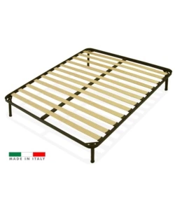 RETE MATRIMONIALE CON 13 DOGHE IN LEGNO 160X190 CM