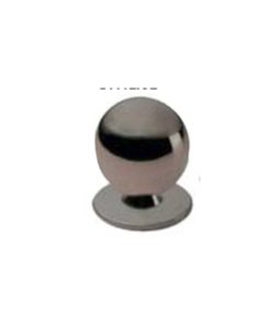 POMOLO A SFERA IN OTTONE - Ø 20 MM. - CROMATO