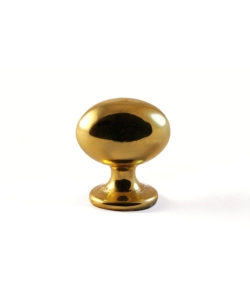 POMOLO OVALE IN OTTONE - Ø 25 MM. - LUCIDO