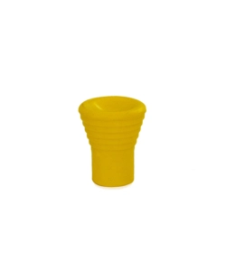 POMOLO RIGATO IN PLASTICA - Ø 15 MM. - GIALLO