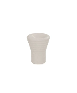 POMOLO RIGATO IN PLASTICA - Ø 15 MM. - BIANCO