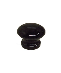 POMOLO IN LEGNO - Ø 26 MM. - NERO BRILLANTE