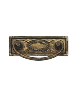 MANIGLIETTA ANTICATA SENZA FORO - 94X44 MM. - ANTICATO