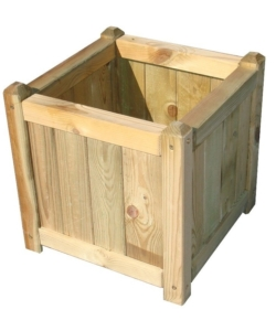 FIORIERA DA GIARDINO "CIPRO" IN LEGNO DI PINO ASSEMBLATA 40X40X40 CM