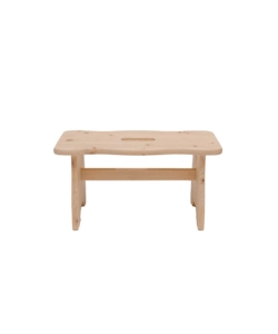 SGABELLO TOM IN LEGNO DI PINO GREZZO, 38X19X21,5 CM