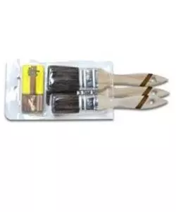 KIT 3 PENNELLI PITTURA IN LEGNO BEIGE 30-40-50 MM