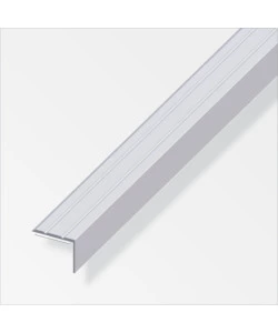 PROFILO DI CHIUSURA PER ANGOLI 25x18 ALLUMINIO ARGENTATO - 1 METRO.