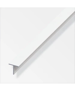 PROFILO A T QUADRATO 15.5 PVC BIANCO - 1 METRO.