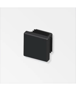 TAPPO QUADRATO A LAMELLE 19.5 PE NERO 2 PEZZI.