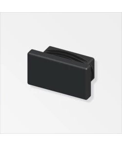 TAPPO RETTANGOLARE A LAMELLE 19.5x35 PE NERO 2 PEZZI.