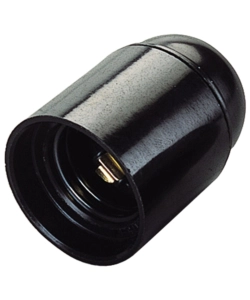 POLY POOL - PORTALAMPADA E27 CORPO LISCIO NERO