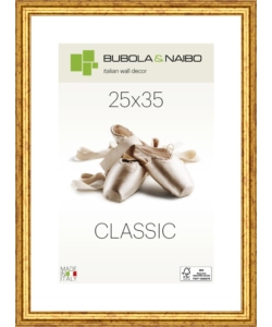 CORNICE IN LEGNO COLORE ORO "CLAUDIA" - 25 x 35 CM