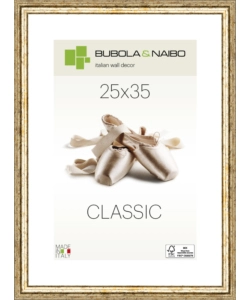 CORNICE IN LEGNO COLORE ARGENTO "CLAUDIA" - 25 x 35 CM