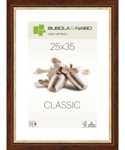 CORNICE IN LEGNO COLORE MARRONE "GRETA" - 25 x 35 CM