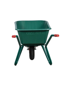 CARRIOLA DA GIARDINO CON VASCA IN PVC DA 100 LITRI E TELAIO IN ACCIAIO