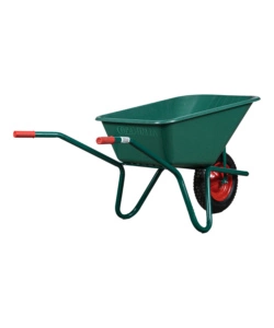 CARRIOLA DA GIARDINO CON VASCA IN PVC DA 100 LITRI E TELAIO IN ACCIAIO