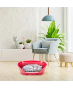 CUCCIA DA INTERNO PER CANI E GATTI "SIESTA DELUXE 2" BORDEAUX, 49X36X17,5 CM - FERPLAST