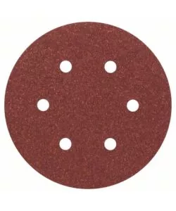 FOGLI ABRASIVI  PER LEVIGATRICI ROTOORBITALI, EXPERT FOR WOOD, Ø 150 MM, 6 FORI, CONFEZIONE 5 PEZZI - BOSCH.
