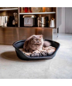 CUCCIA DA INTERNO PER CANI E GATTI "SIESTA DELUXE 4" NERO, 61,5X45X21,5 CM - FERPLAST