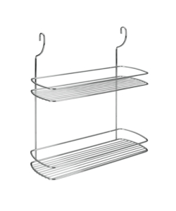 MENSOLA 2 PIANI CROMATO LONARDO CM. 35X13X41