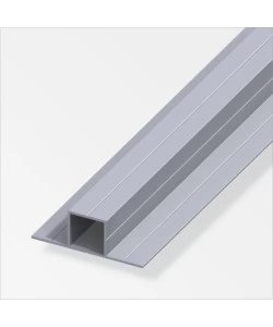 TUBO QUADRATO 23.5 2L 180° ALLUMINIO - 1 METRO.