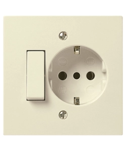 DEVIATORE 1P 10AX + PRESA P30 AVORIO MASCOT
