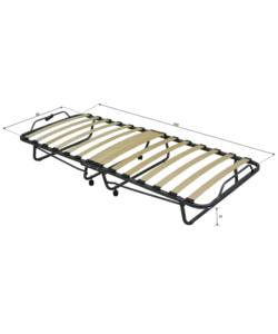 BRANDINA LETTO PIEGHEVOLE CON MATERASSO TRAPUNTATO DA 10 CM 80X200X37 CM