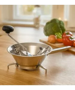PASSAVERDURE "RONDO" IN ACCIAIO INOX 24 CM
