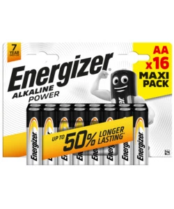 BATTERIE ALCALINE ENERGIZER "ALKALINE POWER" AA 16 PEZZI