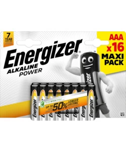 BATTERIE ALCALINE ENERGIZER "ALKALINE POWER" AAA 16 PEZZI